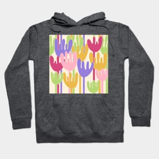 Modern abstract tulip flowers Hoodie